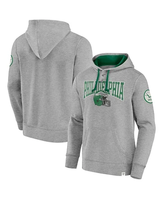 Fanatics Men's Heather Gray Philadelphia Eagles Label Maker Pullover Hoodie