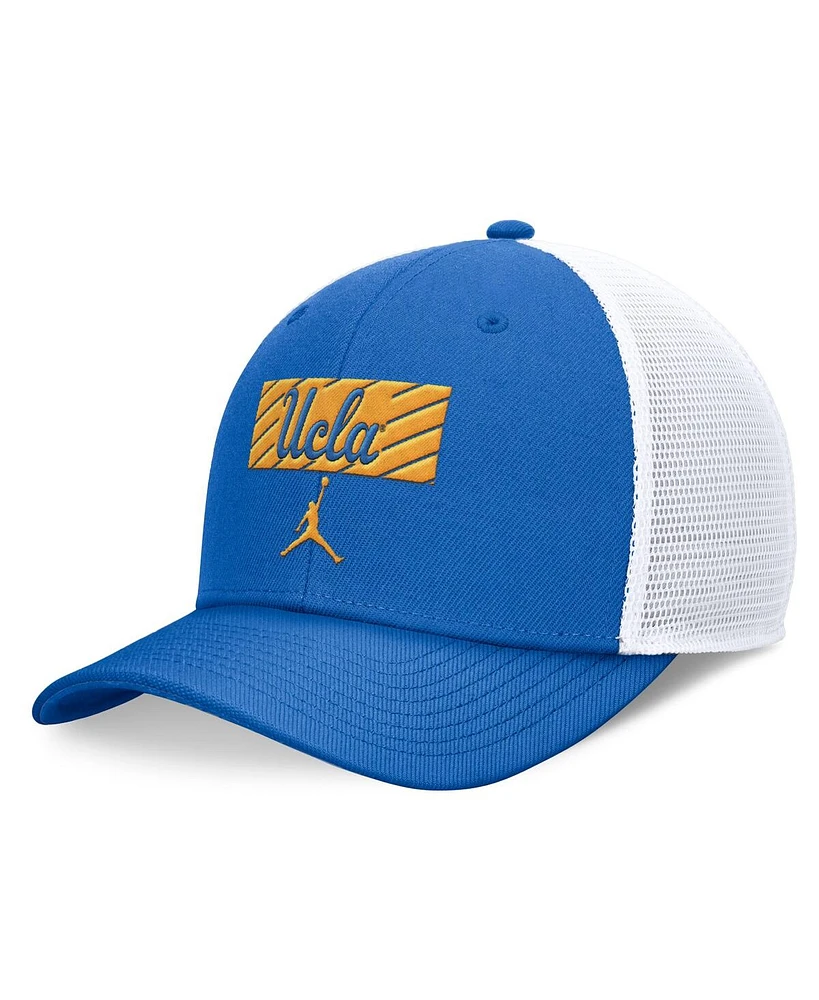 Jordan Men's Blue/White Ucla Bruins 2024 Sideline Trucker Adjustable Hat