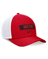 Nike Men's Scarlet/White Ohio State Buckeyes 2024 Sideline Trucker Adjustable Hat