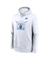 Nike Men's White Kentucky Wildcats Legacy Logo Club Fleece Pullover Hoodie