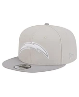 New Era Men's Stone/Gray Los Angeles Chargers Two-Tone Color Pack 9FIFTY Snapback Hat