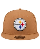 New Era Men's Tan Pittsburgh Steelers Color Pack 9FIFTY Snapback Hat with Side Patch