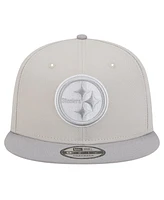 New Era Men's Stone/Gray Pittsburgh Steelers Two-Tone Color Pack 9FIFTY Snapback Hat