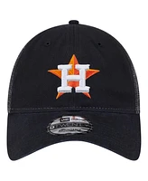 New Era Men's Navy Houston Astros Team Slick Trucker 9TWENTY Adjustable Hat