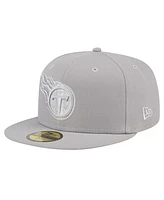 New Era Men's Gray Tennessee Titans Color Pack 59FIFTY Fitted Hat