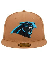 New Era Men's Tan Carolina Panthers Color Pack 59FIFTY Fitted Hat with Side Patch