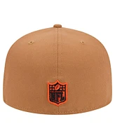 New Era Men's Tan Cincinnati Bengals Color Pack 59FIFTY Fitted Hat with Side Patch