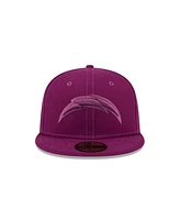 New Era Men's Purple Los Angeles Chargers Color Pack 59FIFTY Fitted Hat