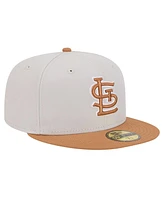 New Era Men's Khaki/Brown St. Louis Cardinals Two-Tone Color Pack 59FIFTY Fitted Hat