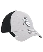 New Era Men's Gray/Black Chicago White Sox Visor Trim 39THIRTY Flex Hat