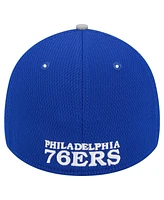 New Era Men's Gray/Royal Philadelphia 76ers Active Trim 39THIRTY Flex Hat