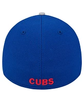 New Era Men's Gray/Royal Chicago Cubs Visor Trim 39THIRTY Flex Hat