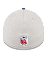 New Era Men's Stone/Royal Buffalo Bills 2024 Sideline Historic 39THIRTY Flex Hat