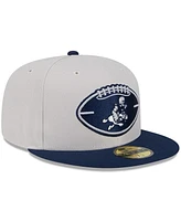 New Era Men's Stone/Navy Dallas Cowboys 2024 Sideline Historic 59FIFTY Fitted Hat