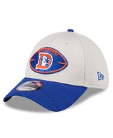 New Era Men's Stone/Royal Denver Broncos 2024 Sideline Historic 39THIRTY Flex Hat