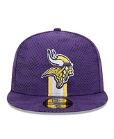 New Era Men's Purple Minnesota Vikings 2024 Sideline 59FIFTY Fitted Hat