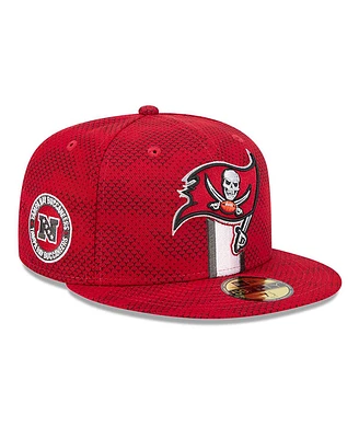 New Era Men's Red Tampa Bay Buccaneers 2024 Sideline 59FIFTY Fitted Hat