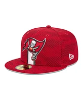 New Era Men's Red Tampa Bay Buccaneers 2024 Sideline 59FIFTY Fitted Hat