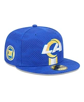 New Era Men's Royal Los Angeles Rams 2024 Sideline 59FIFTY Fitted Hat