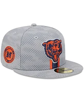 New Era Men's Gray Chicago Bears 2024 Sideline 59FIFTY Fitted Hat