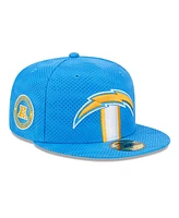 New Era Men's Powder Blue Los Angeles Chargers 2024 Sideline 59FIFTY Fitted Hat