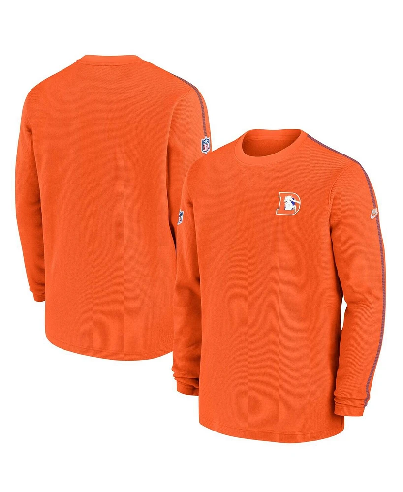 Nike Men's Orange Denver Broncos Alternate Logo Coach Long Sleeve Top