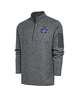 Antigua Men's Heather Gray Texas Rangers 2023 World Series Champions Fortune Quarter-Zip Pullover Jacket