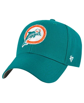 '47 Brand Men's Aqua Miami Dolphins Mvp Adjustable Hat