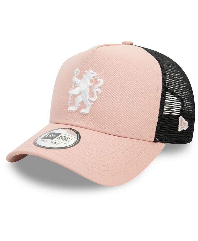 New Era Men's Pink Chelsea 9FORTY A-Frame Trucker Adjustable Hat