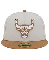 New Era Men's Cream/Tan Chicago Bulls Color Pack 59FIFTY Fitted Hat