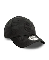 New Era Men's Black Ac Milan Tonal Camo 9FORTY Adjustable Hat