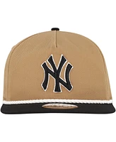 New Era Men's Khaki/Black New York Yankees Golfer Snapback Hat