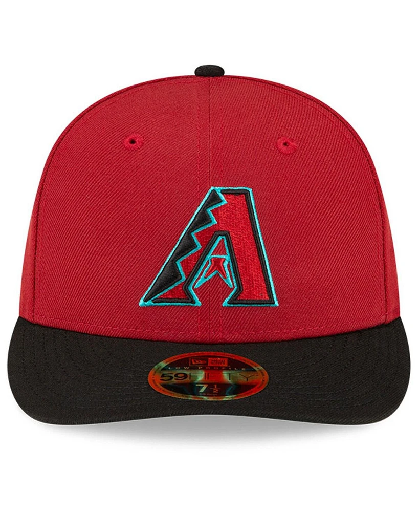 New Era Men's Red/Black Arizona Diamondbacks National Baseball Hall of Fame Low Profile 59FIFTY Fitted Hat