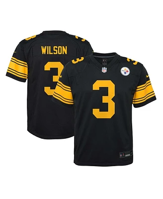 Nike Big Boys and Girls Russell Wilson Black Pittsburgh Steelers Alternate Player Game Jersey