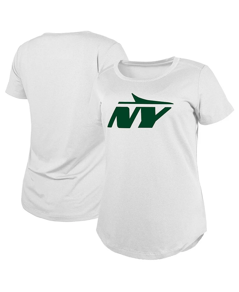 New Era Women's White York Jets Ny Logo T-Shirt