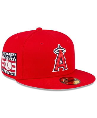 New Era Men's Red Los Angeles Angels National Baseball Hall of Fame 59FIFTY Fitted Hat