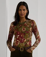 Lauren Ralph Women's Floral Cotton-Blend Sweater