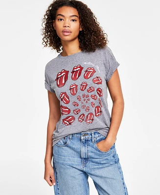 Lucky Brand Women's Rolling Stones Spiral Graphic Boyfriend T-Shirt