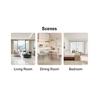 White Modern Minimalist Dining Chairs (Set of 2)