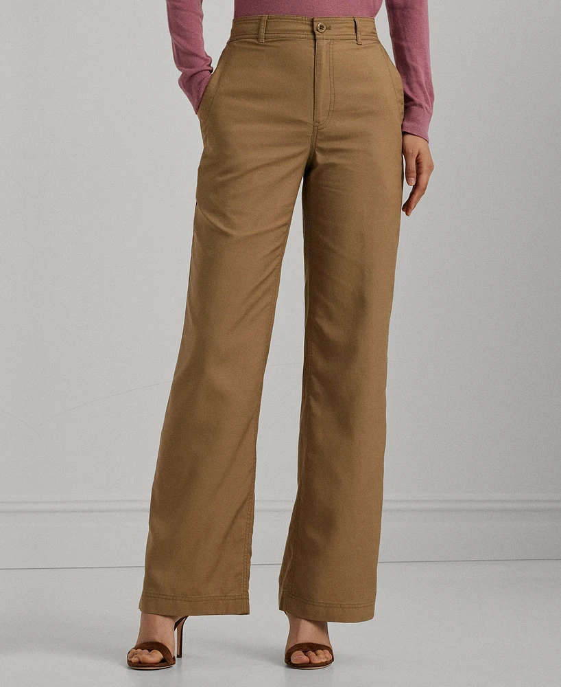 Lauren Ralph Women's Canvas Wide-Leg Pants