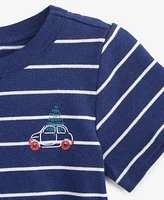 First Impressions Baby Boys Short-Sleeve Joey Striped T-Shirt, Created for Macy's