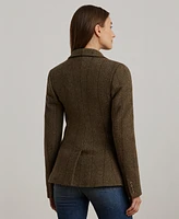 Lauren Ralph Women's Wool-Blend Herringbone Tweed Blazer