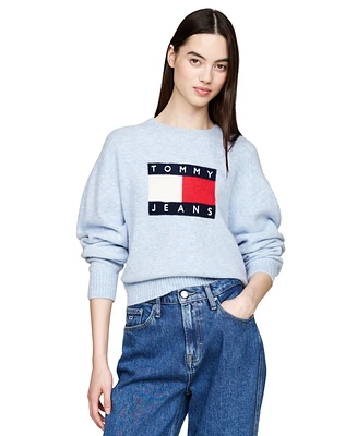 Tommy Jeans Women's Melange Flag Crewneck Sweater