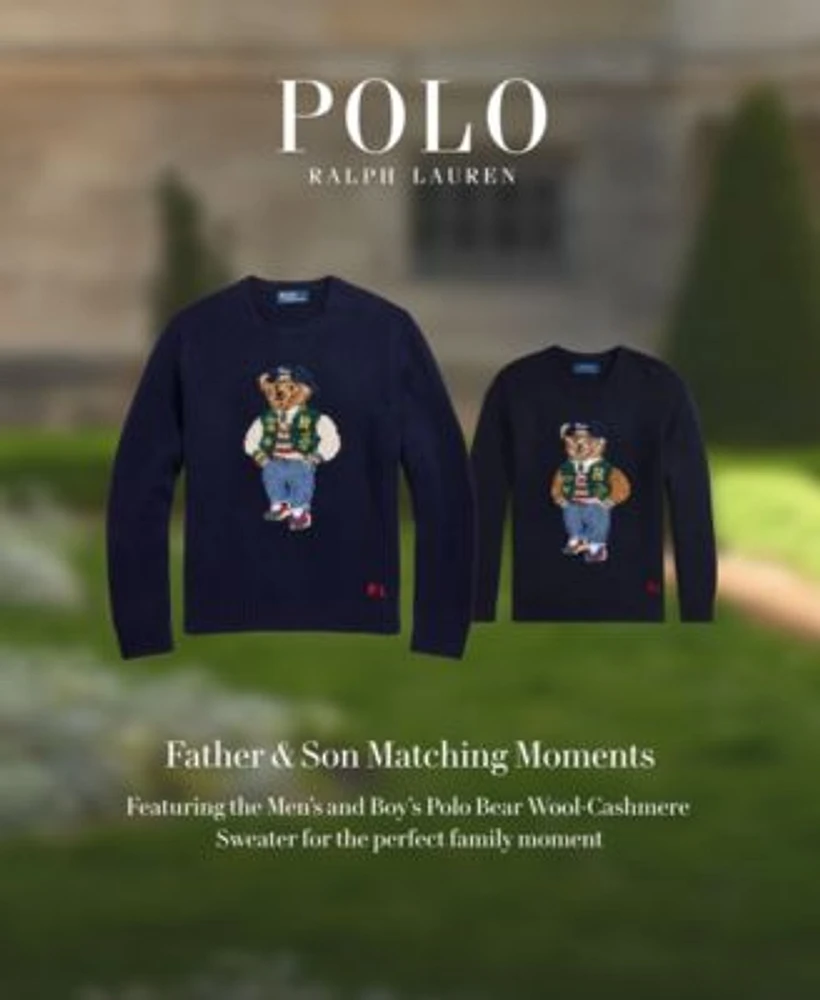 Polo Ralph Lauren Mens Big Boys Polo Bear Crewneck Sweater