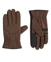 Isotoner Signature Men's Water Repellent Genuine Leather Touchscreen Stretch Gloves