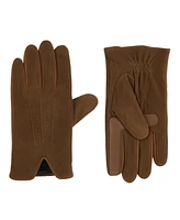 Isotoner Signature Men's Stretch Suede 3-Draw Touchscreen Gloves