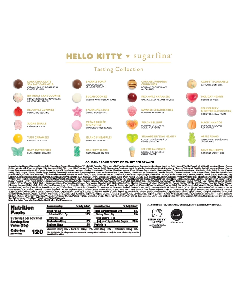 Sugarfina Holiday Hello Kitty Candy Tasting Collection Advent Calendar, 24 Piece