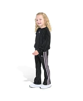 adidas Little & Toddler Girls Crewneck Velour, 2-Piece Set