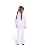 adidas Little & Toddler Girls Crewneck Velour, 2-Piece Set