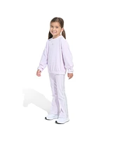 adidas Little & Toddler Girls Crewneck Velour, 2-Piece Set